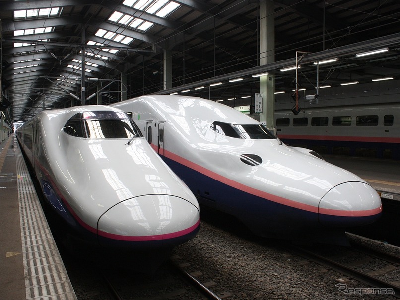 JR東日本は上越新幹線の列車内で「朝採り」の枝豆を販売する。写真は上越新幹線の新潟駅。