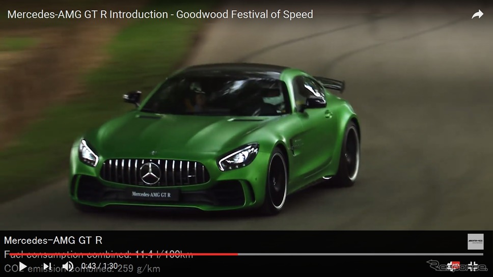 グッドウッド名物のヒルクライムに出走したメルセデスAMG GT R