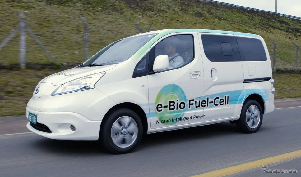 日産 新型燃料電池車を初公開 バイオエタノールで発電 レスポンス Response Jp