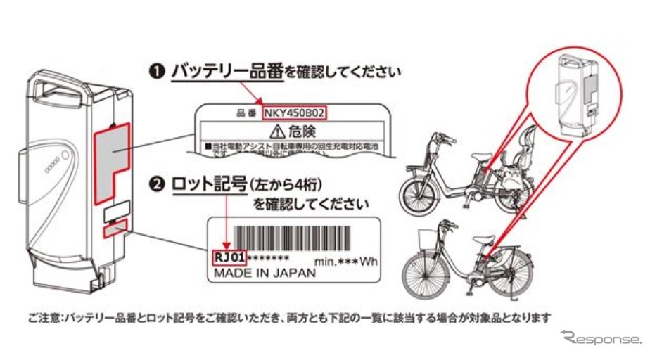 【リコール】パナソニックサイクルテックの電動アシスト自転車、バッテリー発火のおそれ | レスポンス（Response.jp）