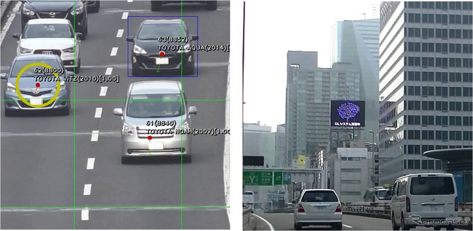 走行車種に合わせて屋外広告を配信…AIで自動認識