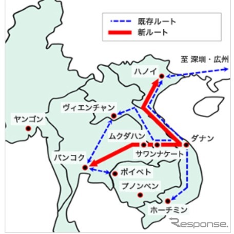 Sgと日立物流 タイ ベトナム間混載輸送サービスを開始 所要4日に短縮 レスポンス Response Jp