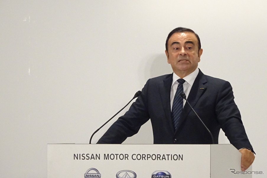 日産 ゴーン社長　《撮影　池原照雄》