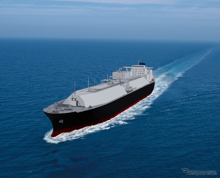 商船三井が発注した新開発の大型LNG船のイメージ図（参考画像）