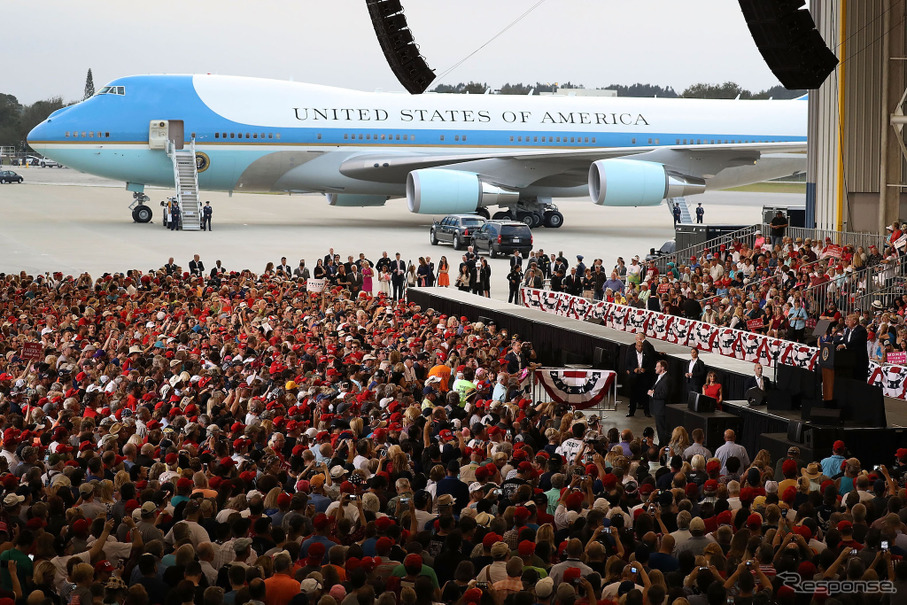 フロリダを訪れたトランプ大統領（2月18日）　(c) Getty Images