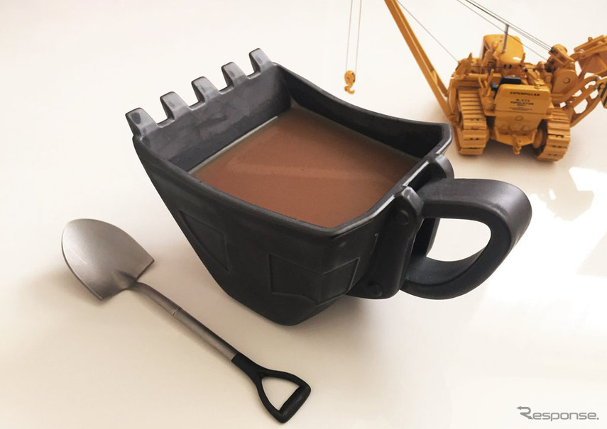 油圧ショベルバケット型コーヒーカップ