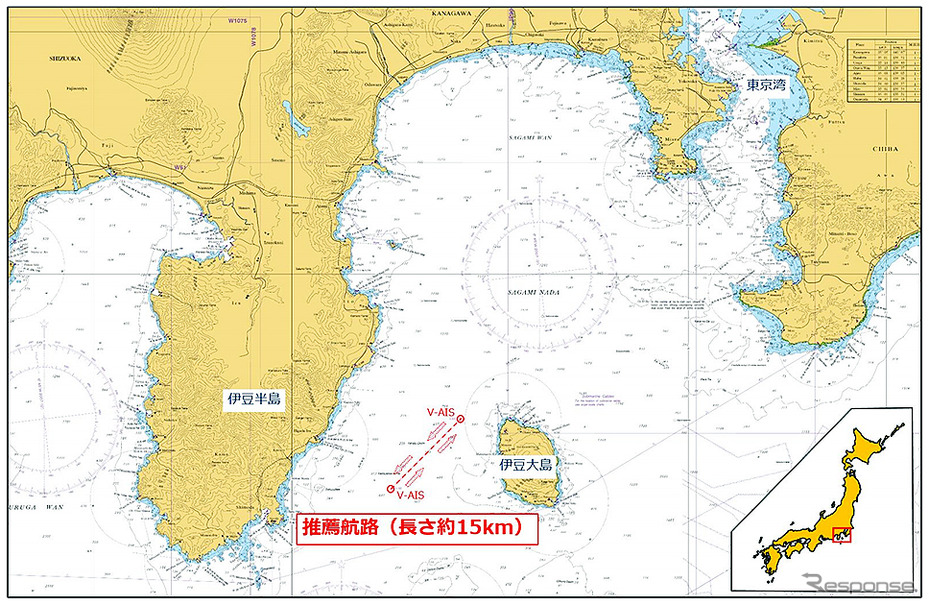 国内初 海上に仮想センターライン 伊豆大島の西方沖で運用へ レスポンス Response Jp