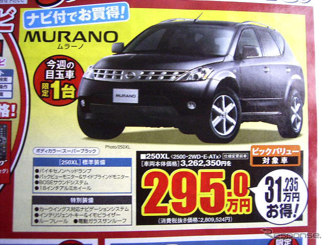 【新車値引き情報】SUVやRVが31万円引き
