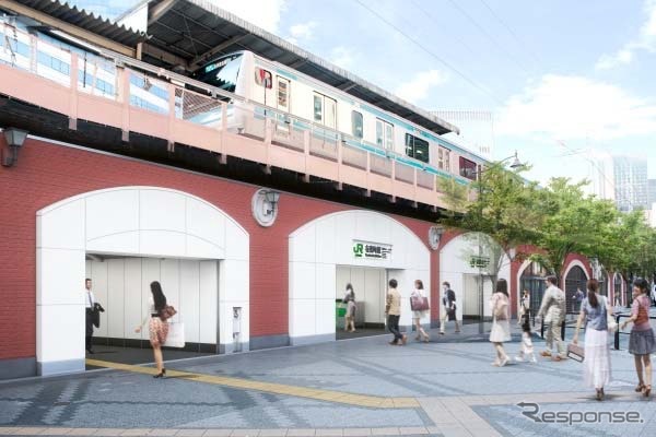 JR東日本はオリンピック開催に向け有楽町駅など4駅の改良計画をまとめた。画像は有楽町駅のイメージ。