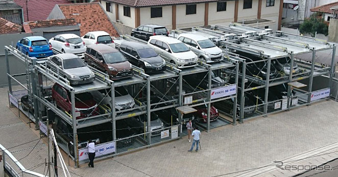 極東開発 インドネシアの立体駐車装置初号機が完成 レスポンス Response Jp