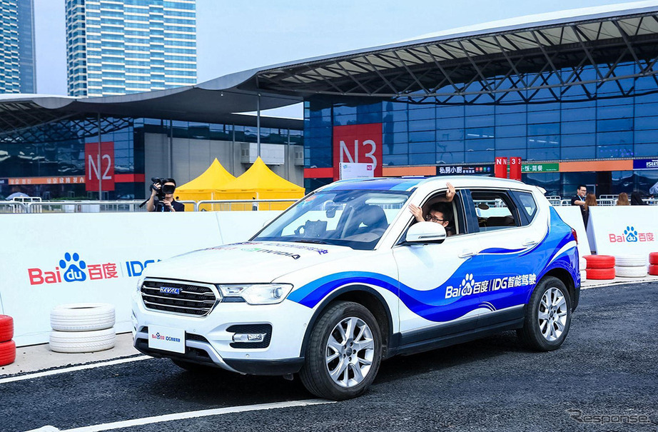 中国百度（バイドゥ）の自動運転開発車両