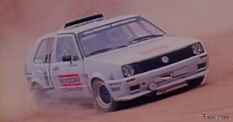 1987年、フォルクスワーゲンはゴルフGTIベースのツインエンジン車でパイクスピークに参戦するもリタイア。