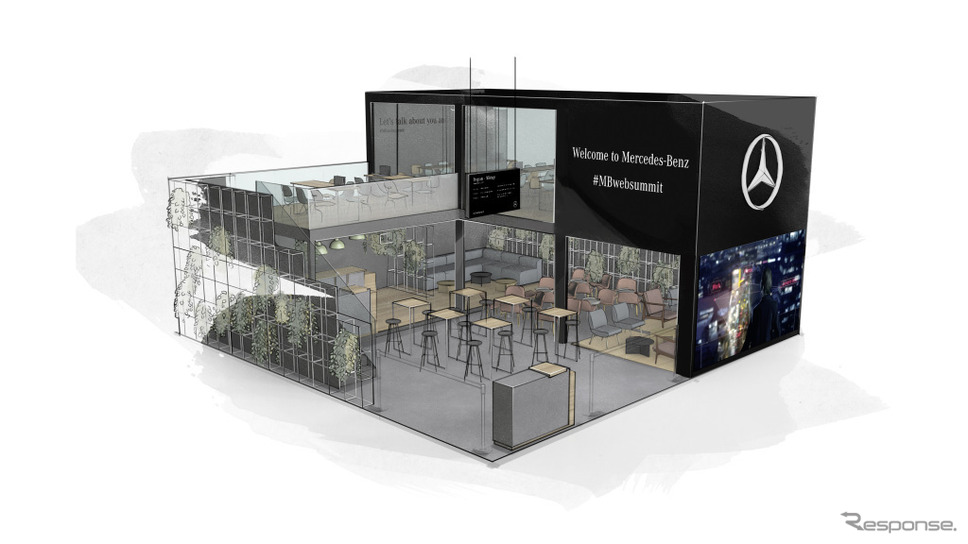 メルセデスベンツのウェブサミット2017のスタンドイメージ