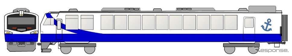 秋田港のクルーズ船連絡列車は『あきたクルーズ号』に…キハ48形改造車を投入