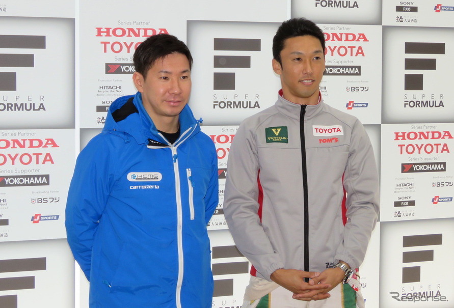 小林可夢偉（左）と中嶋一貴（右）が初日のセッション1番時計を分け合った。