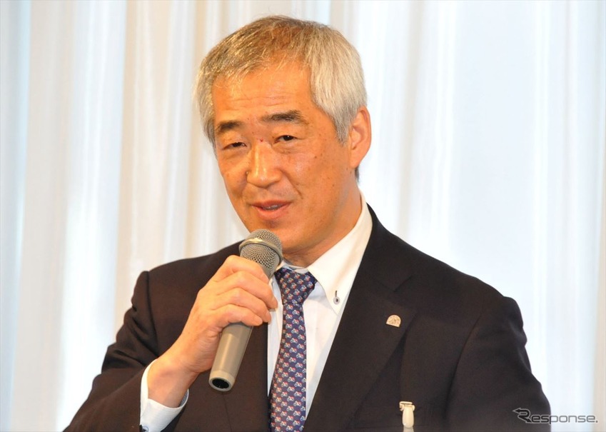 日本二輪車オークション協会・新会長　福井二朗氏（22日・都内ホテル）