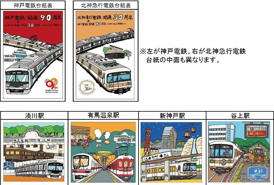 神戸を拠点とした2つの私鉄が硬券でコラボ イラスト入り硬券セットを発売 4月16日から レスポンス Response Jp