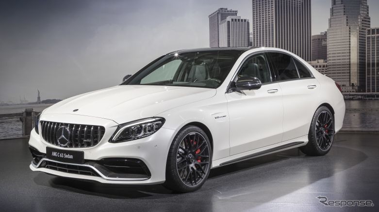 メルセデスamg C63 全車に改良新型 新グリルが最強の証 ニューヨークモーターショー18 レスポンス Response Jp