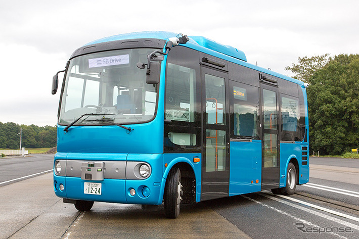 実証実験での試験車両（参考画像：SBドライブ）