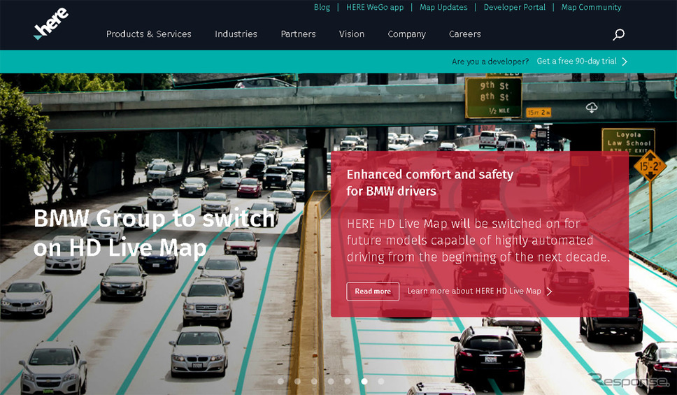 HERE社（ウェブサイト）