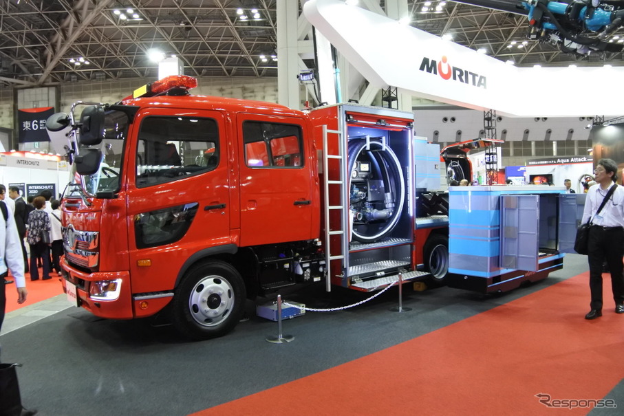 モリタ 普通免許対応の消防車など新製品10車種を発表 東京国際消防防災展18 レスポンス Response Jp