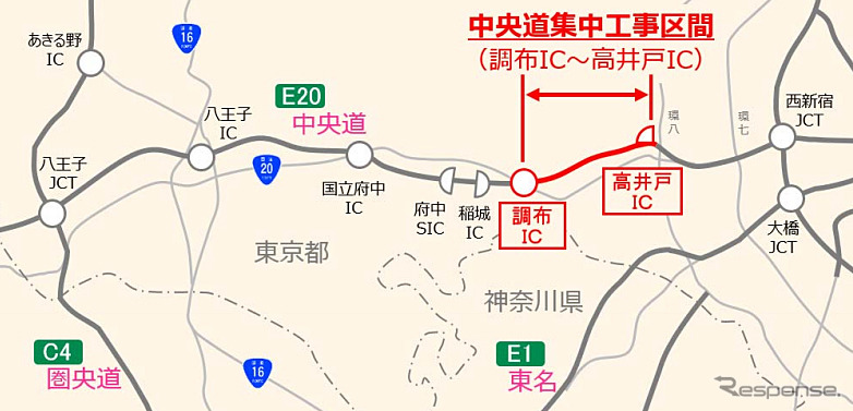 実施区間位置図