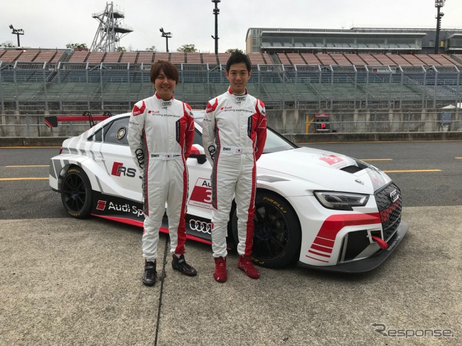スーパー耐久にスポット参戦する大岩浩気さん（右）