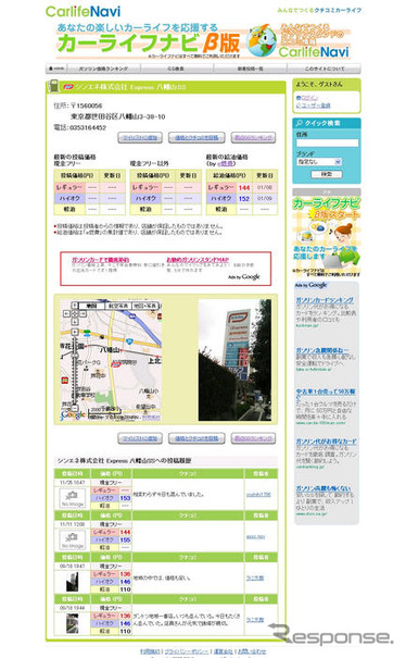 よく行くガソリンスタンド、その周辺の価格は？