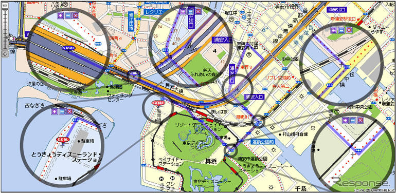 虫眼鏡で地図拡大…アルプスラボに新機能