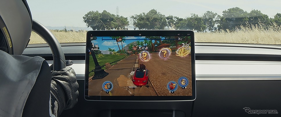 テスラの車載ディスプレイでゲーム 最新作は ビーチバギーレーシング2 ハンドルとペダルで操作 動画 レスポンス Response Jp テスラの車載ディスプレイでゲーム 最新作は ビーチバギーレーシング2 ハンドルとペダルで操作 動画 レスポンス Response Jp