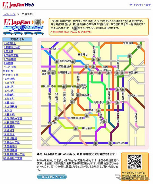 インクリメントP、MapFan Webで交差点映像の配信を開始