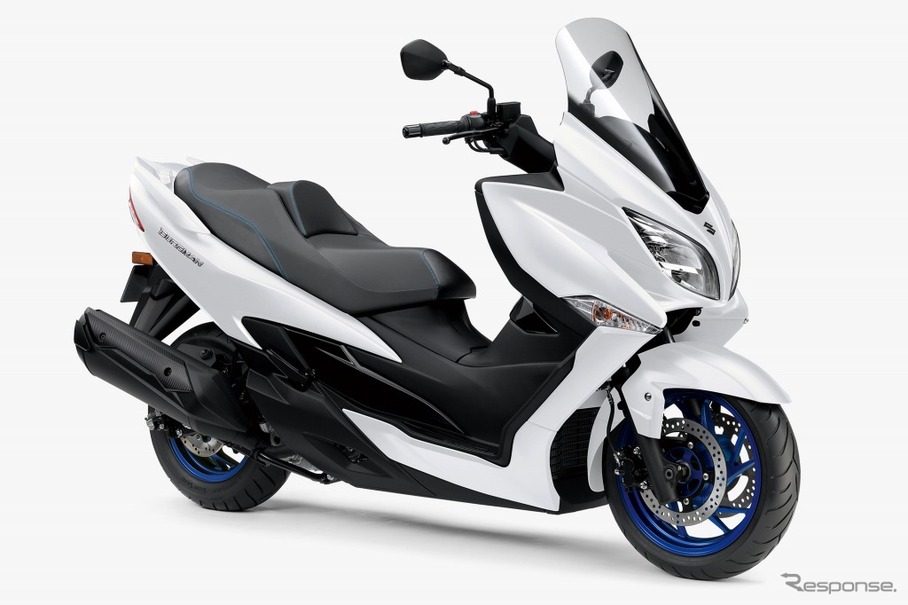 スズキ バーグマン400 Abs ホイールカラーをブルーに変更 レスポンス Response Jp