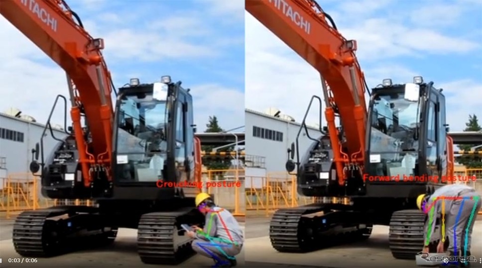日立建機 Ai活用で作業者の姿勢を自動判別 製造現場での安全性と生産性を向上 レスポンス Response Jp