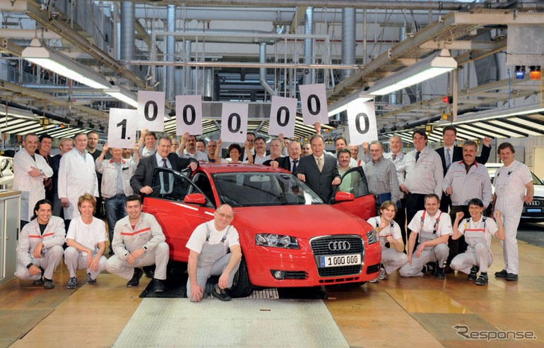 アウディ A3 現行モデルの累計生産が100万台を突破