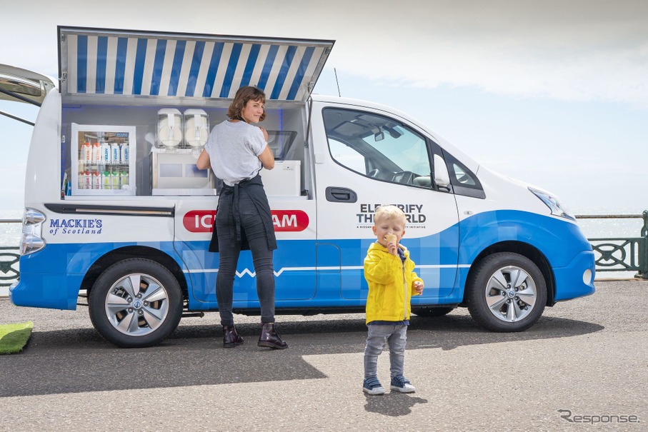 日産が電動のアイスクリーム移動販売車を提案 E Nv0 ベース Ces レスポンス Response Jp