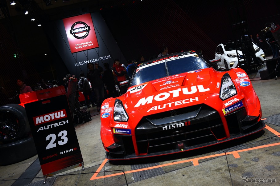 Super Gt 日産 昨年1勝の雪辱に燃える 東京オートサロンで体制発表 レスポンス Response Jp Super Gt 日産 昨年1勝の雪辱に燃える 東京オートサロンで体制発表 レスポンス Response Jp