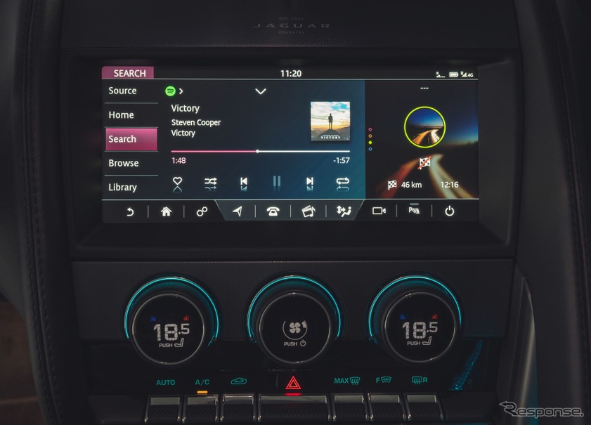 ジャガー Fタイプ 改良新型 音楽アプリ Spotify 車載化 スマホ接続を不要に レスポンス Response Jp