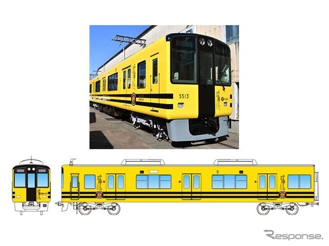 阪神電鉄に 野球 のラッピング電車 黄色い タイガース号 と緑の 甲子園号 レスポンス Response Jp