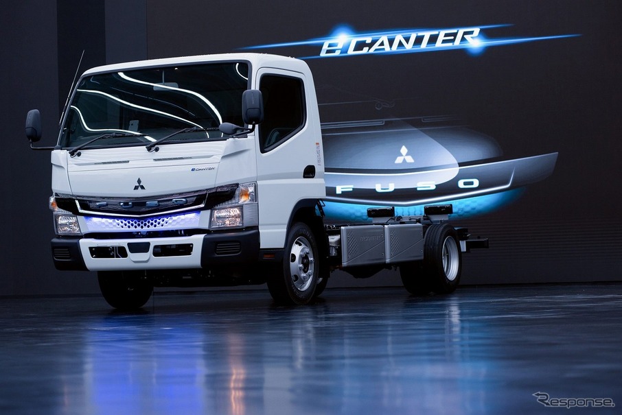 小型EVトラック、三菱ふそう『eキャンター』新型発表…先進安全装置を標準搭載