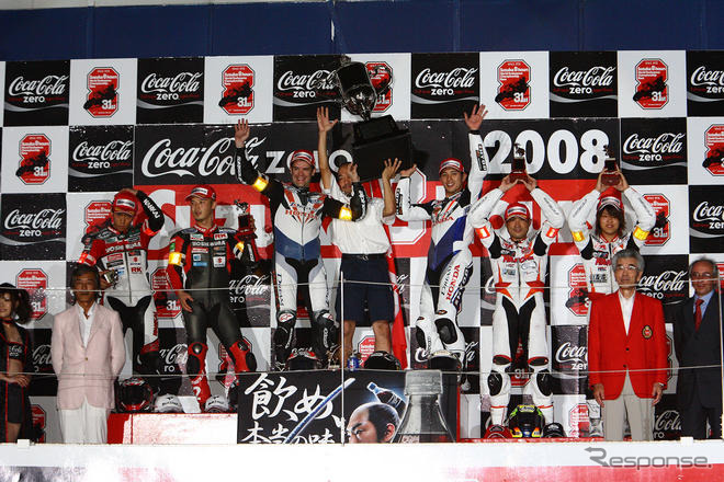 【鈴鹿8耐 08】ホンダ11号車、清成/チェカ組が優勝