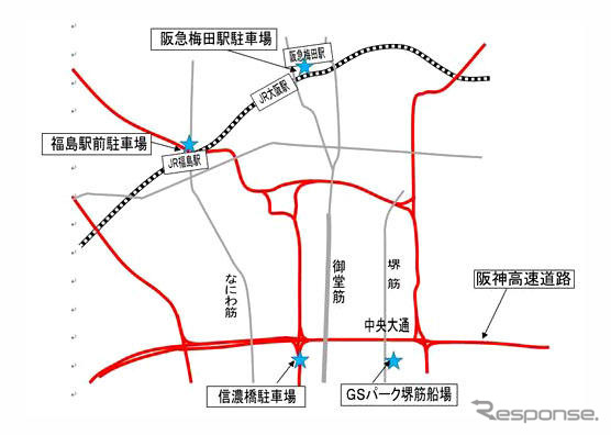 新阪急梅田駅駐車場でETC決済