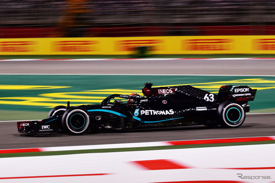 F1 サクヒールgp ルイス ハミルトンの代役ジョージ ラッセルが初日トップ ホンダ勢は4台すべてがトップ10 レスポンス Response Jp