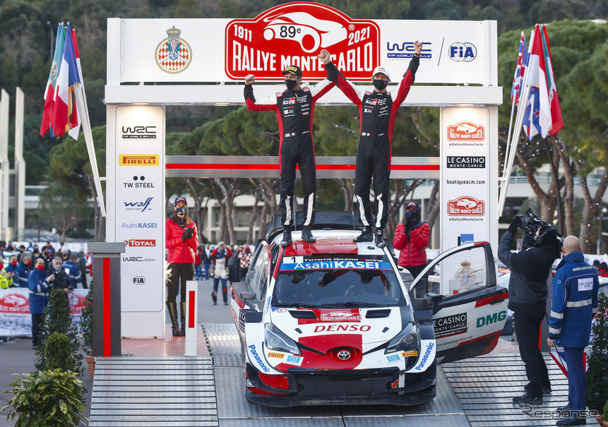 Wrc 開幕戦 オジェが通算50勝目 トヨタは1 2で復帰後初のモンテ制覇 勝田貴元が自己最高更新の6位 レスポンス Response Jp Wrc 開幕戦 オジェが通算50勝目 トヨタは1 2で復帰後初のモンテ制覇 勝田貴元が自己最高更新の6位 レスポンス Response Jp