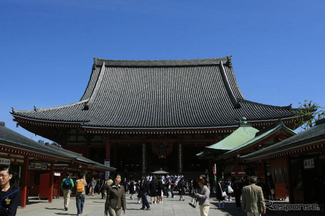 浅草寺の屋根、新日鉄のチタン15tを採用…本堂50年ぶりに葺き替え