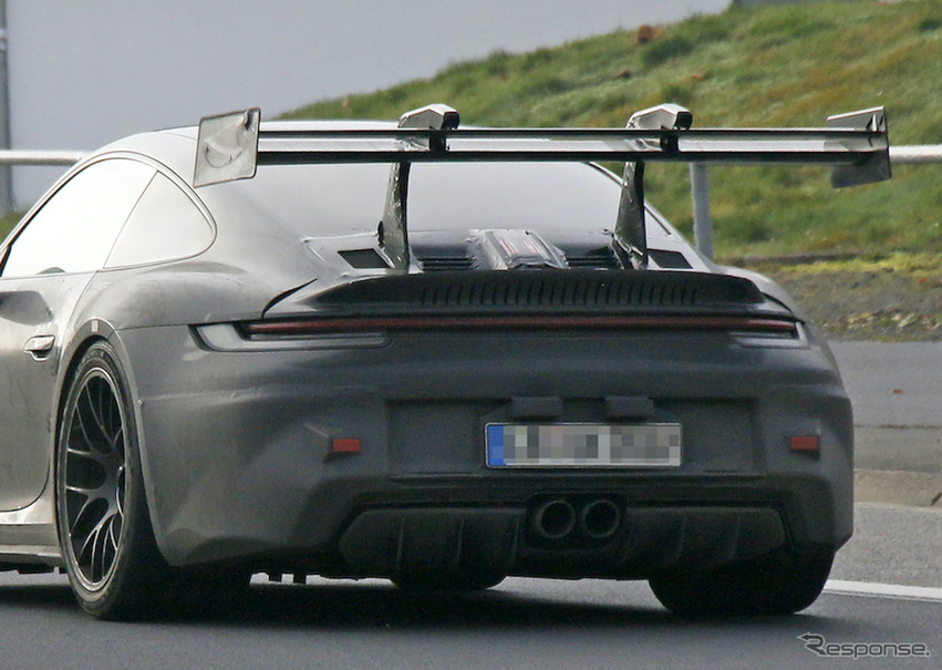 この巨大ウイングで公道モデル ポルシェ 911 Gt3 Rs 新型 最新プロトを確認 レスポンス Response Jp この巨大ウイングで公道モデル ポルシェ 911 Gt3 Rs 新型 最新プロトを確認 レスポンス Response Jp