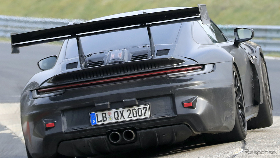 F1技術のリアウィング装備 ポルシェ 911gt3 Rs 新型に謎の充電口も レスポンス Response Jp F1技術のリアウィング装備 ポルシェ 911gt3 Rs 新型に謎の充電口も レスポンス Response Jp