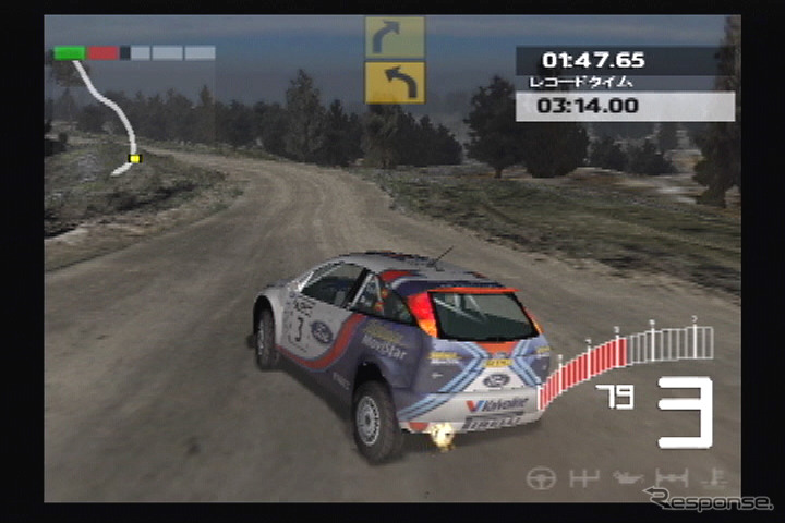 【PS2 WRC】リアルな路面を読みながら、コース幅を目いっぱい使って振り回す!!