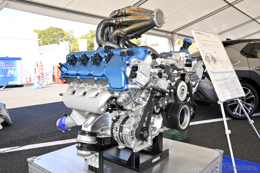 ヤマハの水素v8エンジンに バイオ燃料cx 5も スーパー耐久で カーボンニュートラル社会を目指す 展示 レスポンス Response Jp
