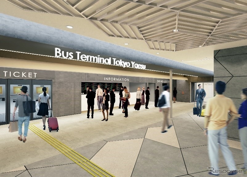 バスターミナル東京八重洲の案内・チケットカウンター(イメージ)