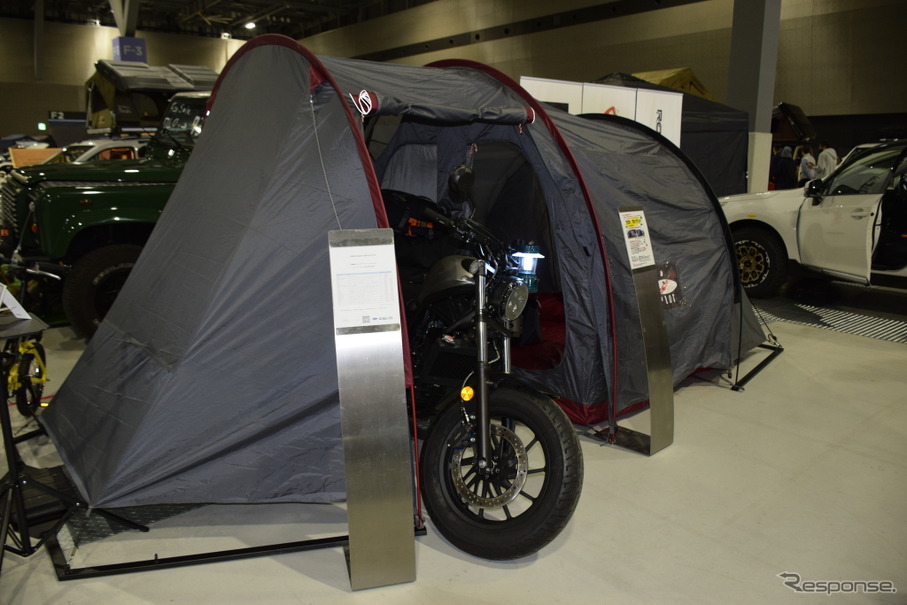 バイクと寝られるプロト「モトテント」(ビークルスタイル)